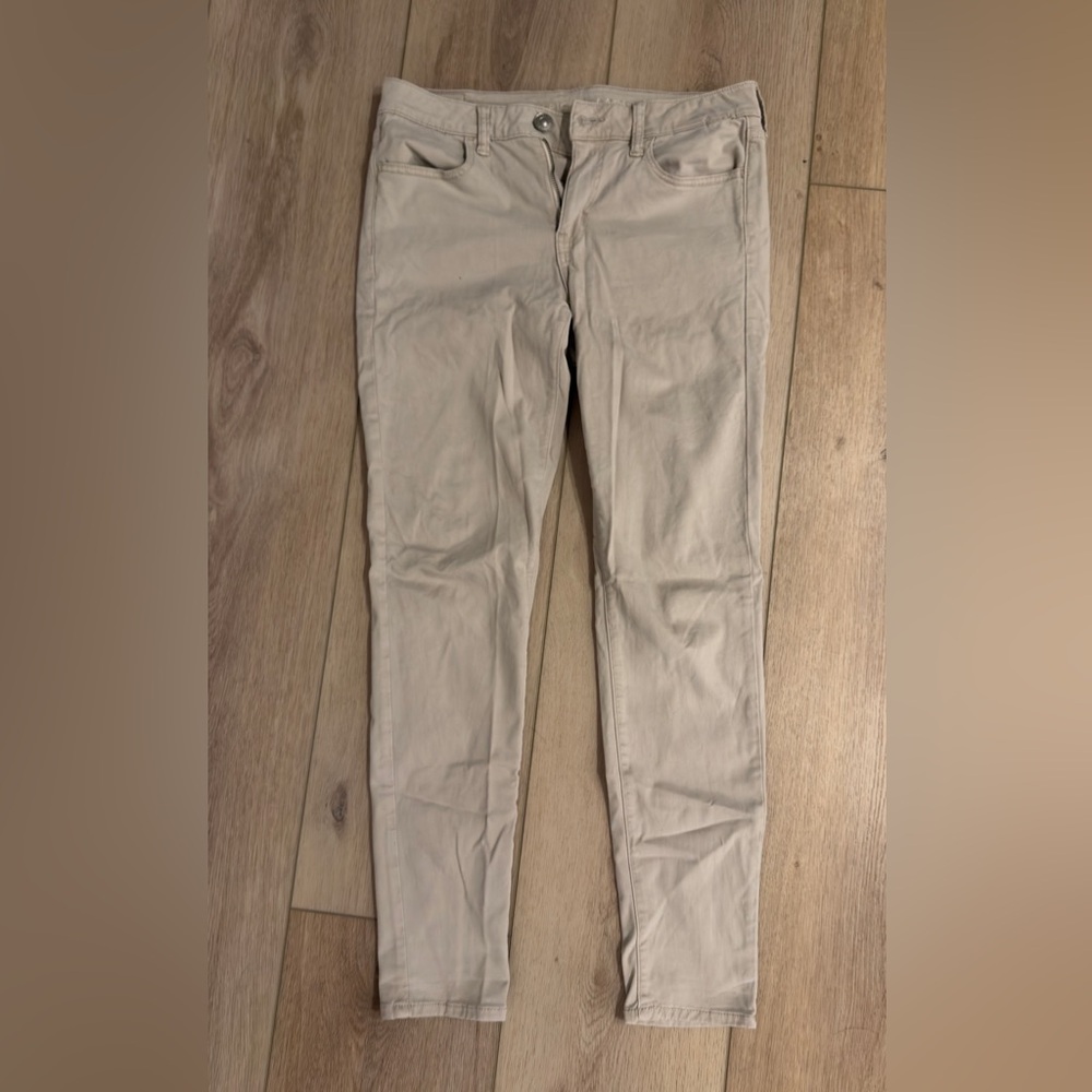 American Eagle Outfitters Women's Cream Skinny Jeggings